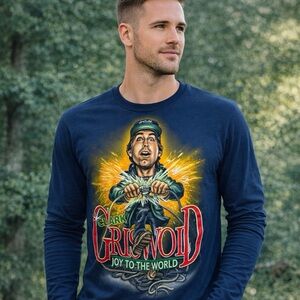 RSVLTS Men’s National Lampoons Christmas Vacation long sleeve cotton shirt | Sm